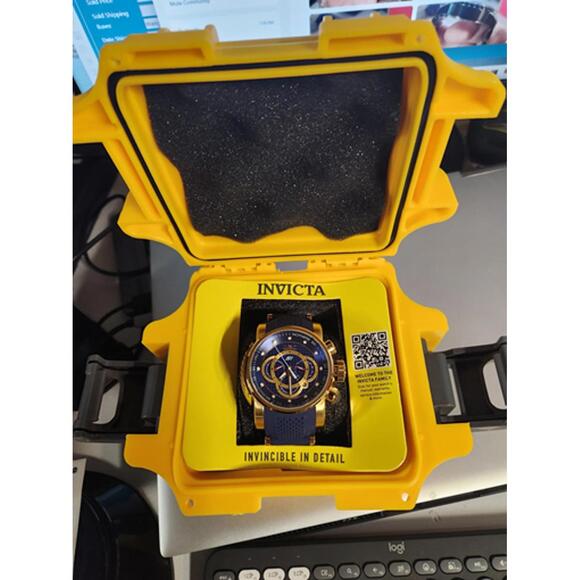 Invicta S1 Rally Men's Watch - 52mm, Gold, Blue (19330) - Picture 3 of 6